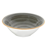 Bonna China Gris dia.8" h:2.5" 30 oz. Round Grey Porcelain Bowl (Set of 2)